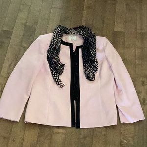 Pink dress jacket with scarf